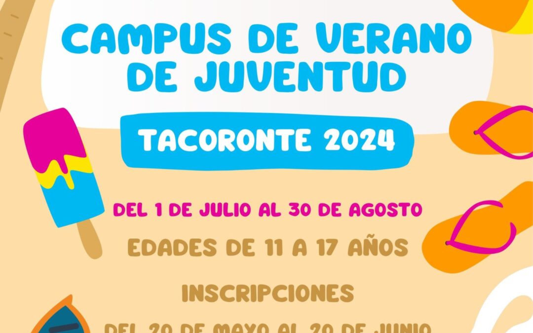 El Ayuntamiento de Tacoronte prepara una nueva edición del Campus de Verano de Juventud