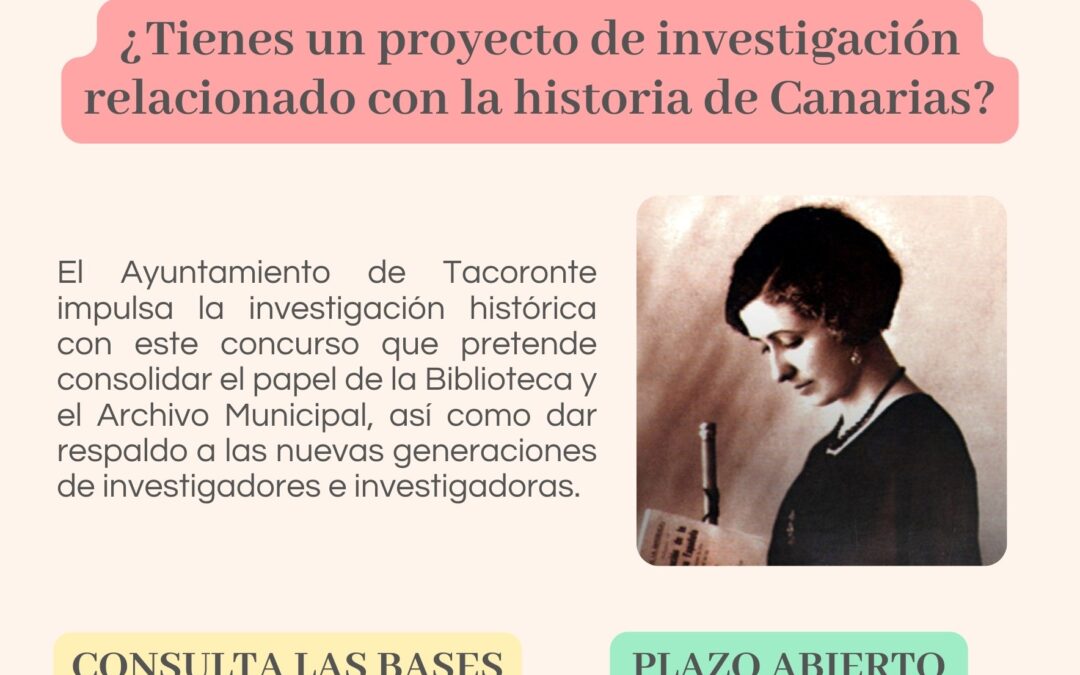 Baldomera García protagoniza la reactivación del Premio de Investigación Histórica de Tacoronte 2024