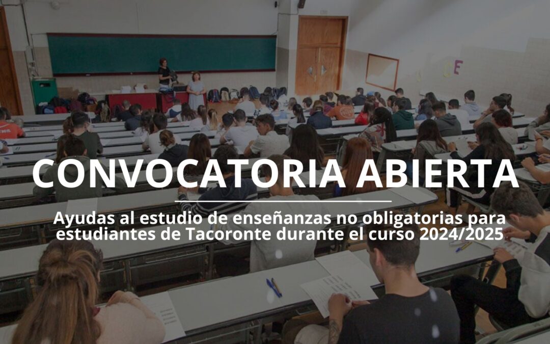 Tacoronte activa una nueva convocatoria de becas al estudio para enseñanzas no obligatorias