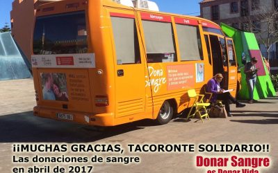 Las donaciones de sangre en la campaña de abril 2017 en Tacoronte aumentan un 69 por ciento