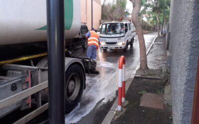 Se refuerzan las labores de limpieza y desinfección con motivo de las Fiestas del Cristo