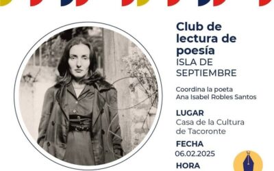 CLUB DE LECTURA DE POESÍA ISLA DE SEPTIEMBRE COORDINADO POR ANA ROBLES